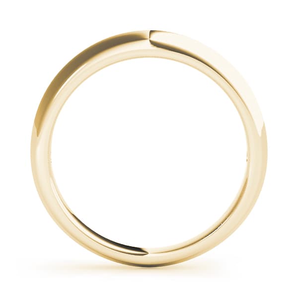 Gold Wedding Band, Side view in yellow gold