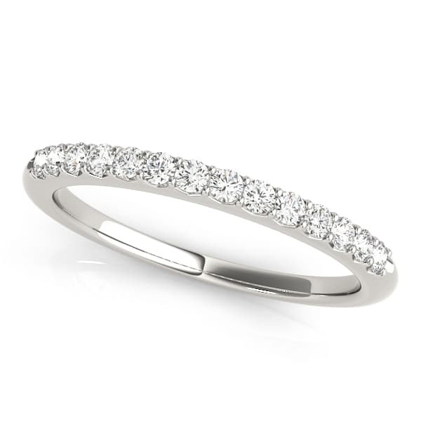 Wedding Bands Prong Set — 8X4 MM — View 1