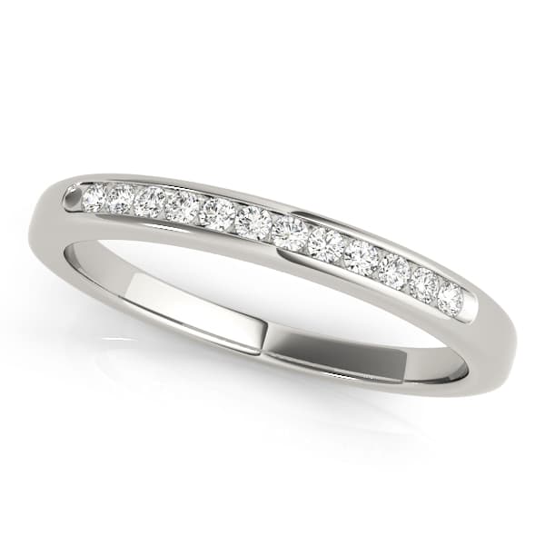 Channel Set Wedding Band — View 1