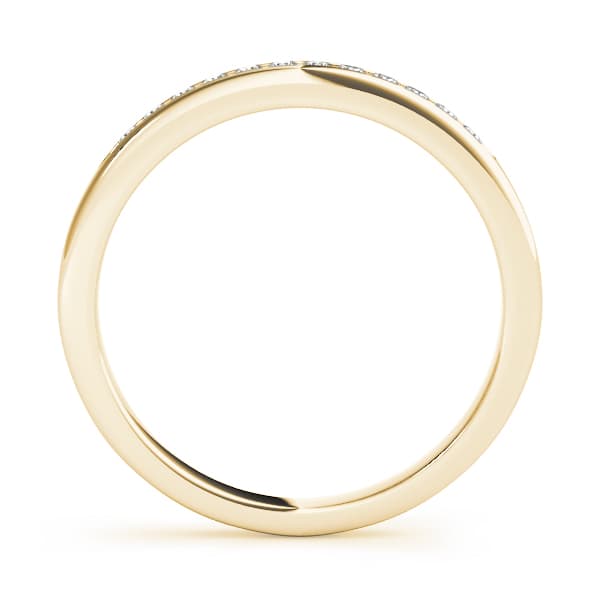 Channel Set Wedding Band (1/8 ct. tw.), Side view in yellow gold