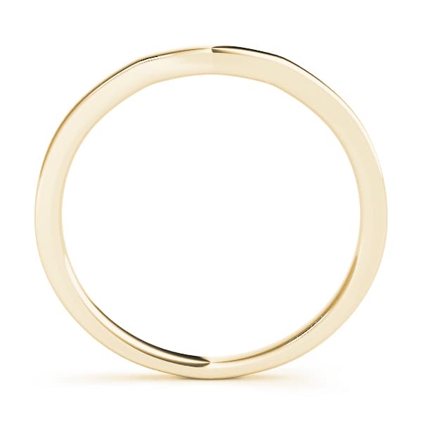 Gold Wedding Band, Side view in yellow gold