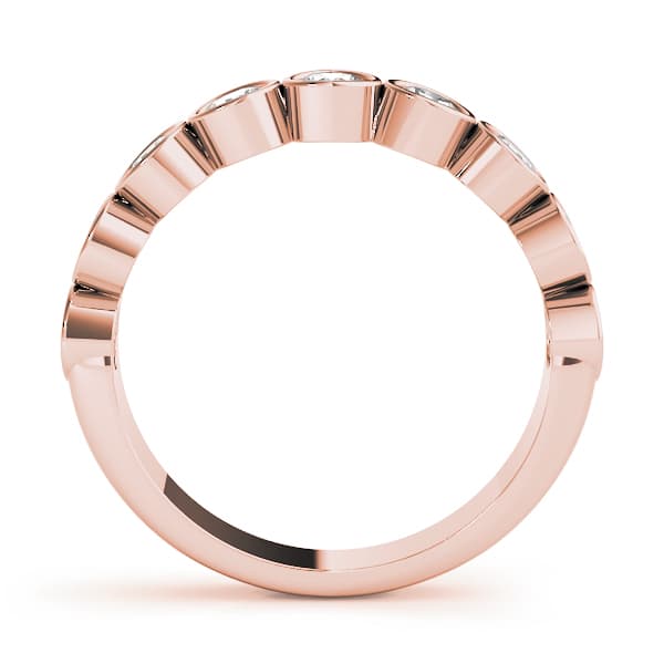 Bezel Set Wedding Bands (5/8 ct. tw.), Side view in rose gold