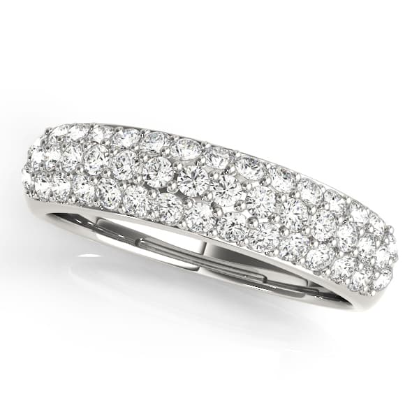 Multirow Pavé Wedding Ring — View 1
