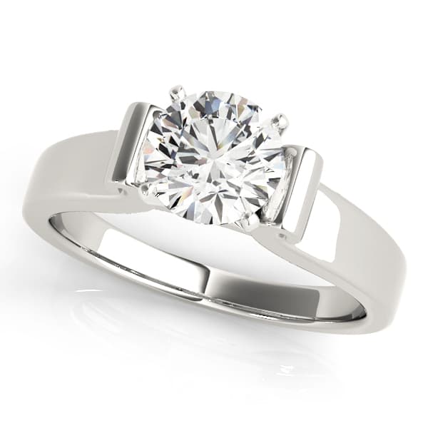 Cathedral Solitaire Engagement Ring — style 50392 in 10k White Gold