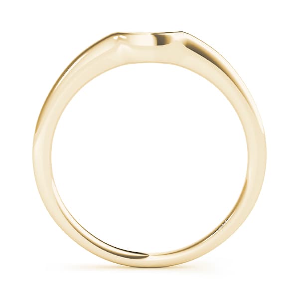 Gold Wedding Band, Side view in yellow gold