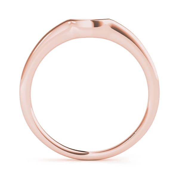 Gold Wedding Band, Side view in rose gold