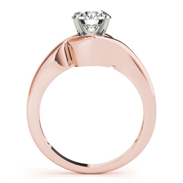 Solitaire Color Engagement Ring, style 50394, Side view in rose gold