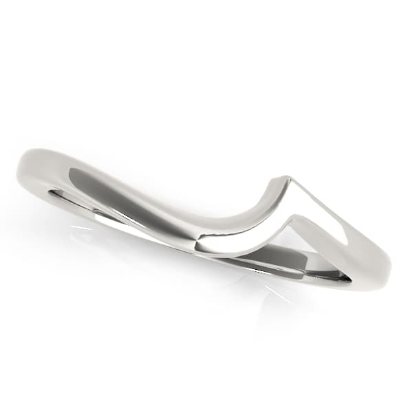 Gold Curved Wedding Bands — View 1