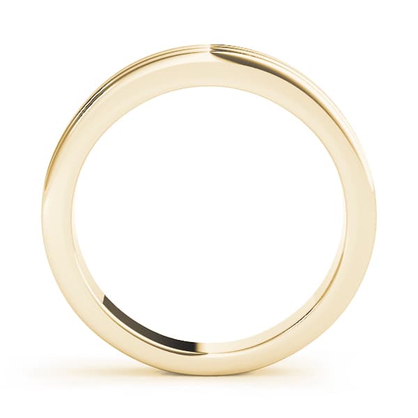 Gold Wedding Band, Side view in yellow gold