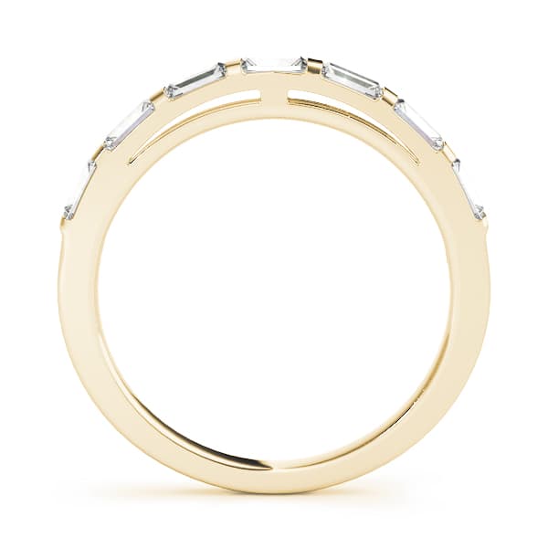 Straight Baguette Wedding Band (5/8 ct. tw.), Side view in yellow gold