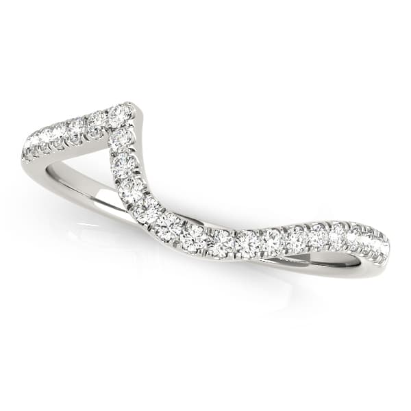 Split Prong Curved Wedding Bands — 1 CT — View 1