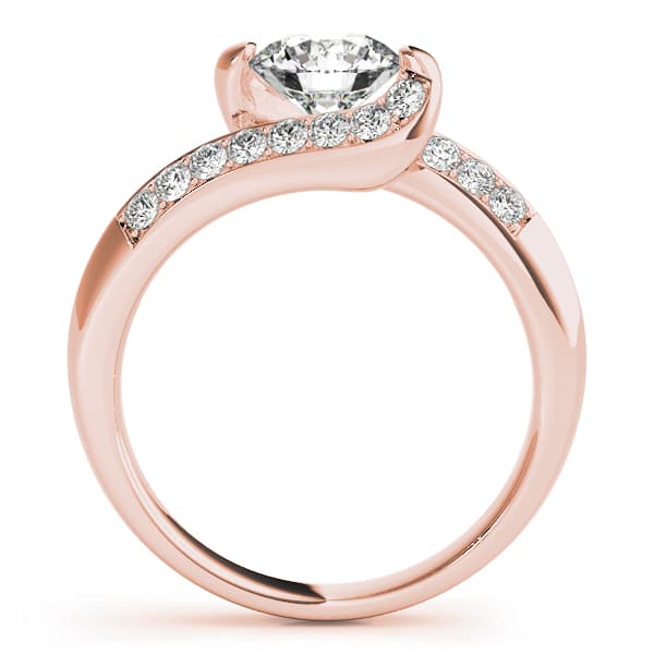 Multi-Row Engagement Ring, style 50427, Side view in rose gold