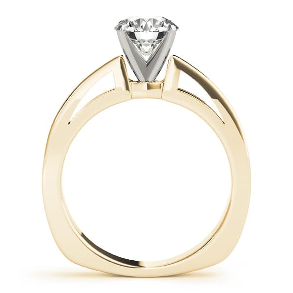 Solitaire Engagement Ring, style 50431, Side view in yellow gold
