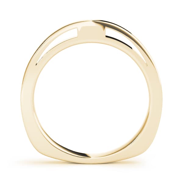 Gold Wedding Band, Side view in yellow gold