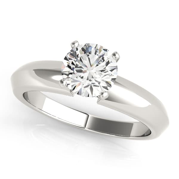Solitaire Peghead Engagement Ring — style 50432 in 10k White Gold