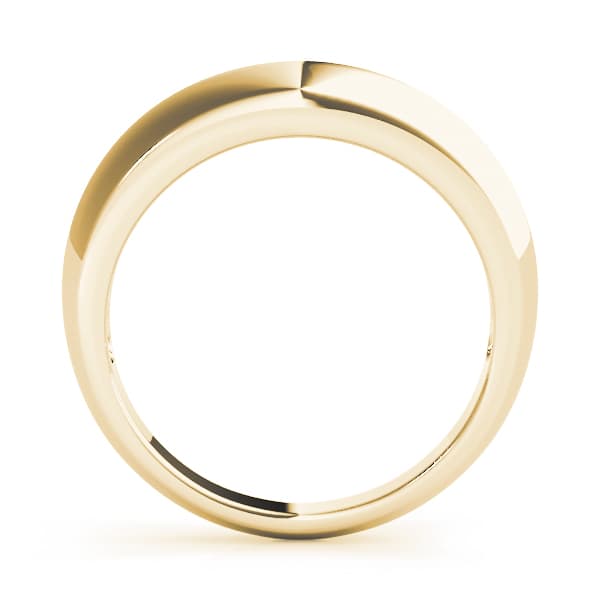 Gold Wedding Band, Side view in yellow gold