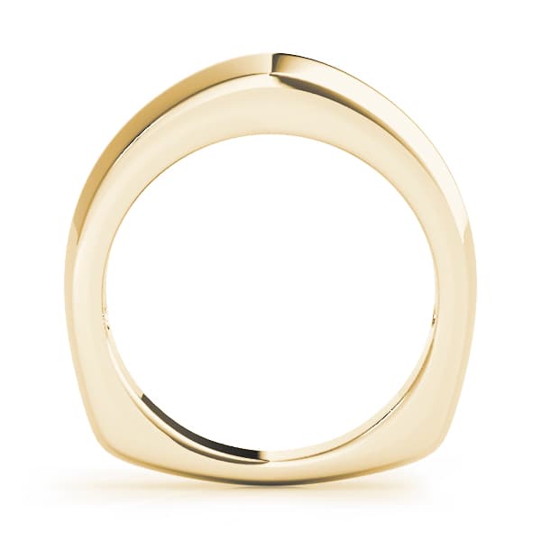 Gold Wedding Band, Side view in yellow gold