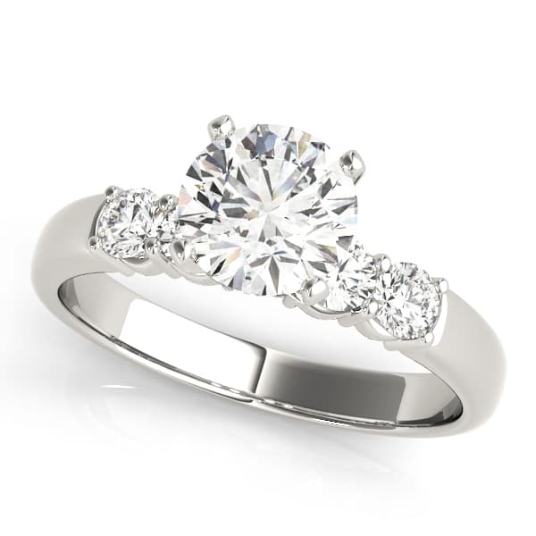Shared Prong Engagement Ring — style 50437 in 10k White Gold