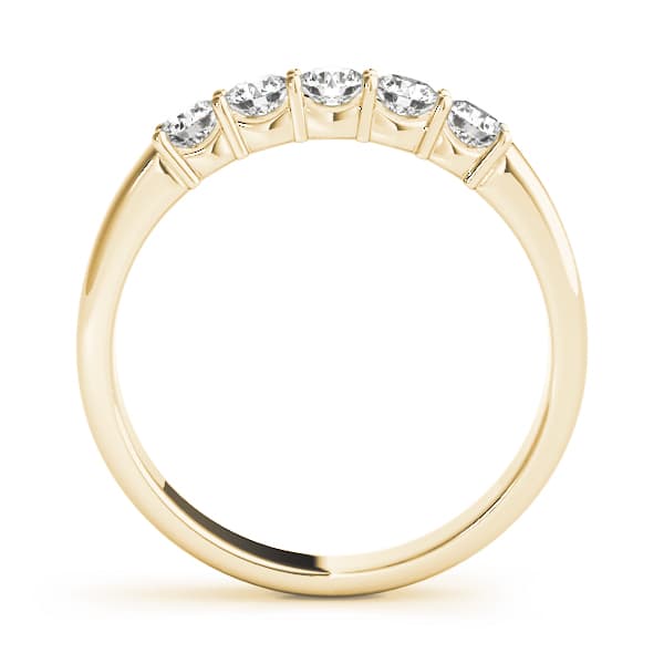 Prong Set Wedding Rings (1/2 ct. tw.), Side view in yellow gold