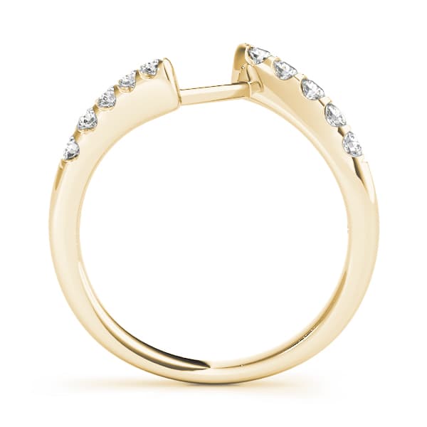 Curved Wedding Band (0.2 ct. tw.), Side view in yellow gold