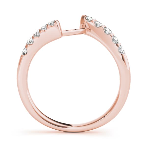 Curved Wedding Band (0.2 ct. tw.), Side view in rose gold