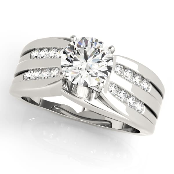 Multirow Channel Set Engagement Ring — style 50451 in 10k White Gold