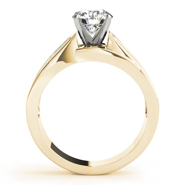 Multi-Row Channel Set Engagement Ring, style 50451, Side view in yellow gold