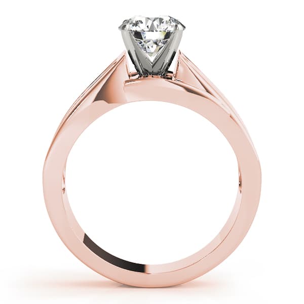 Multi-Row Channel Set Engagement Ring, style 50451, Side view in rose gold
