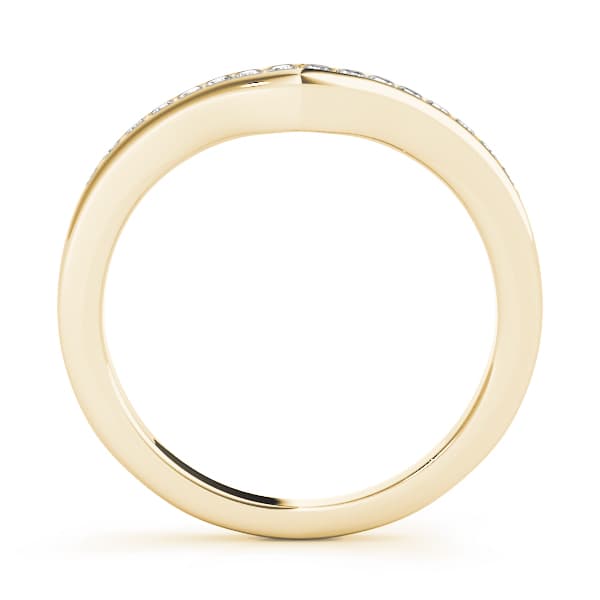 Channel Set Wedding Band (0.16 ct. tw.), Side view in yellow gold