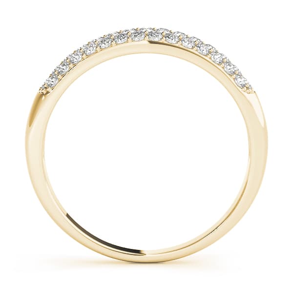 Multi-Row Pavé Wedding Ring (1/4 ct. tw.), Side view in yellow gold