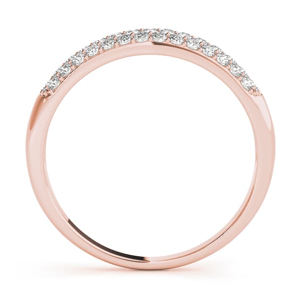 Multi-Row Pavé Wedding Ring (1/4 ct. tw.), Side view in rose gold