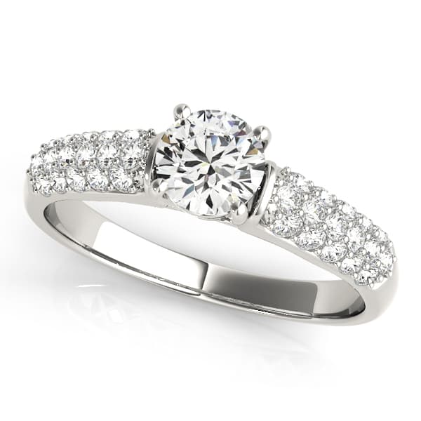 ENGAGEMENT RINGS PAVE — style 50466 in 10k White Gold