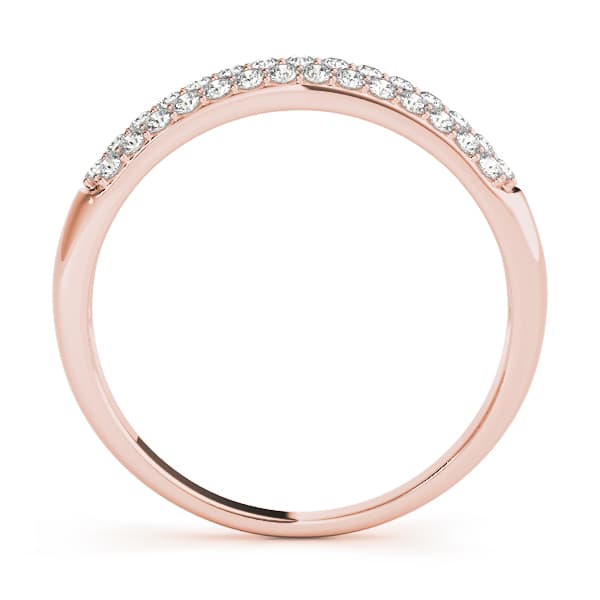 Multi-Row Pavé Wedding Band (0.42 ct. tw.), Side view in rose gold