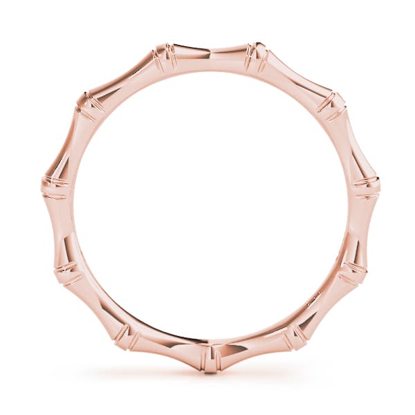 Nature Inspired Bamboo Band, Side view in rose gold