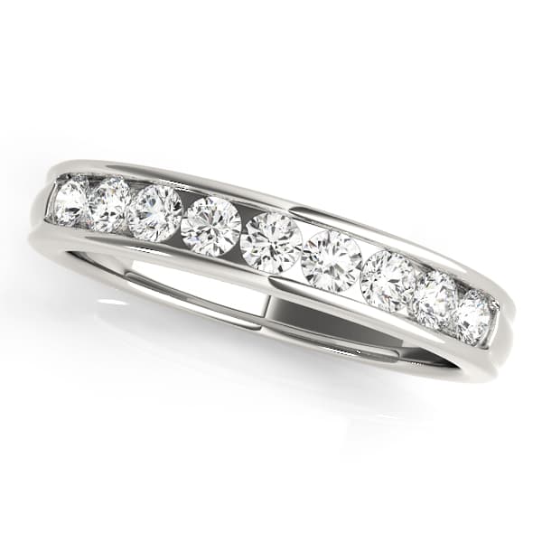 Channel Set Wedding Band — View 1