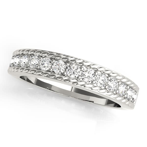 Prong Set Braided Style Wedding Bands — View 1