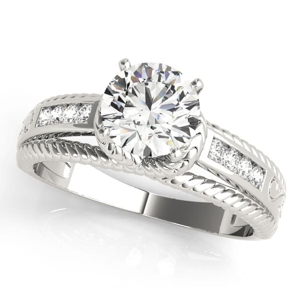 Channel Set Single Row Engagement Ring — style 50487 in 10k White Gold