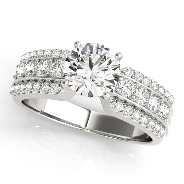 ENGAGEMENT RINGS MULTIROW — style 50495 in 10k White Gold