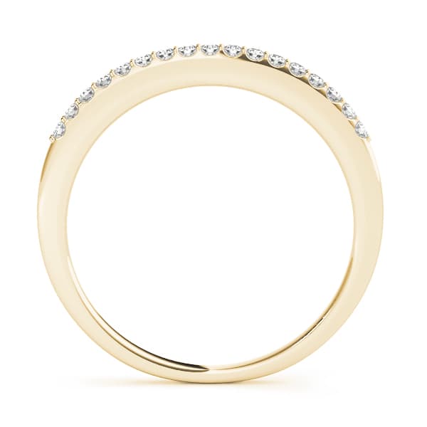 Prong Set Wedding Bands (0.09 ct. tw.), Side view in yellow gold
