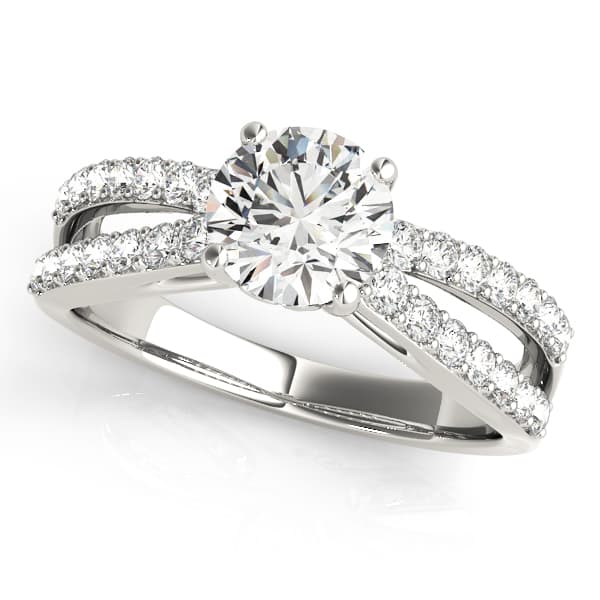 Multirow Prong Set Engagement Rings — style 50497 in 10k White Gold
