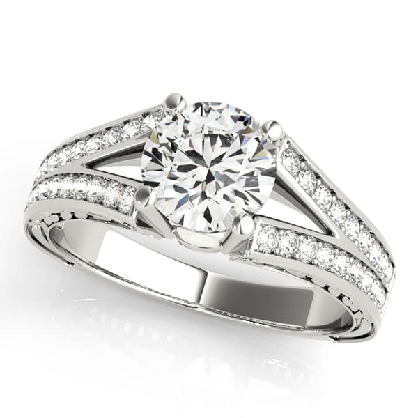 ENGAGEMENT RINGS ANTIQUE — style 50510 in 10k White Gold