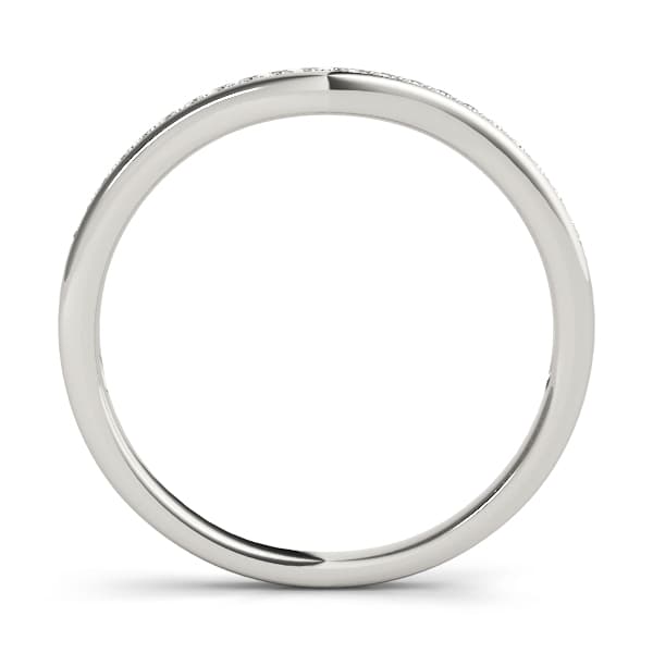 Curved Wedding Band (0.16 ct. tw.), Side view in rose gold