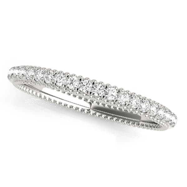 Prong Set Wedding Band — View 1
