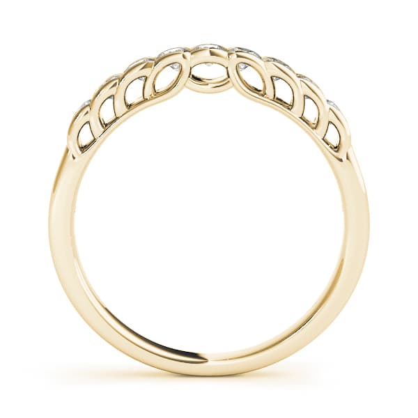 Channel Set Wedding Band (1/3 ct. tw.), Side view in yellow gold