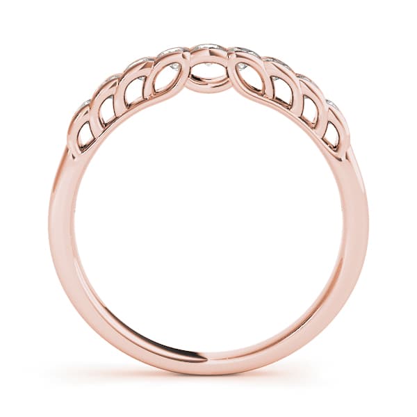 Channel Set Wedding Band (1/3 ct. tw.), Side view in rose gold