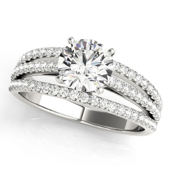 Multirow Engagement Ring — style 50517 in 10k White Gold