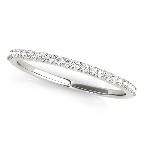 Single Row Prong Set Wedding Ring — View 1