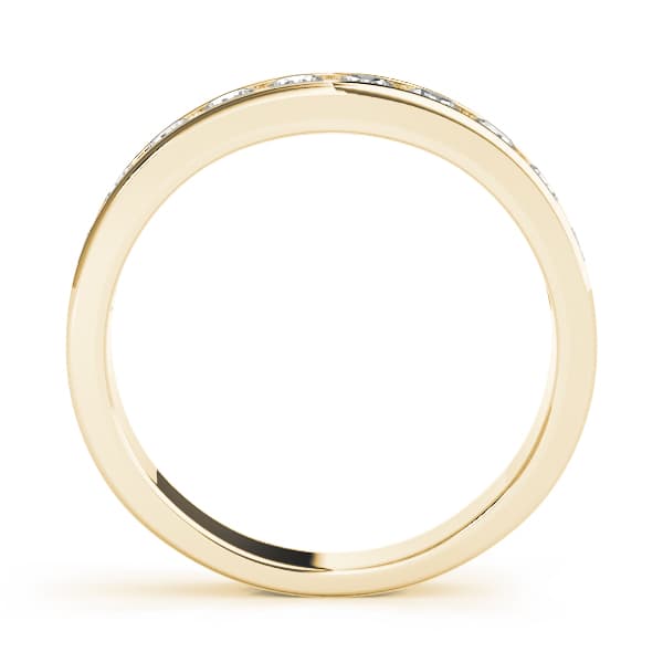 Channel Set Wedding Band (0.7 ct. tw.), Side view in yellow gold