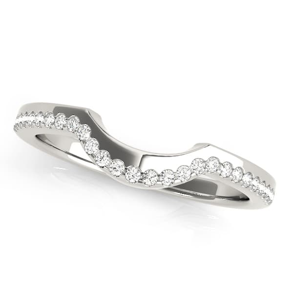 Single Row Curved Wedding Band — View 1