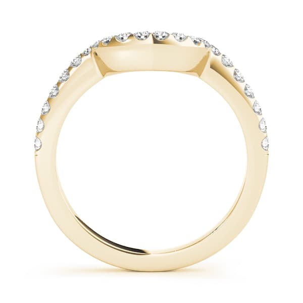 Curved Wedding Bands (0.29 ct. tw.), Side view in yellow gold
